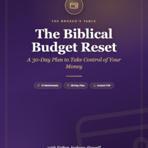 Biblical Budget Reset workbook cover — 30-day money management plan