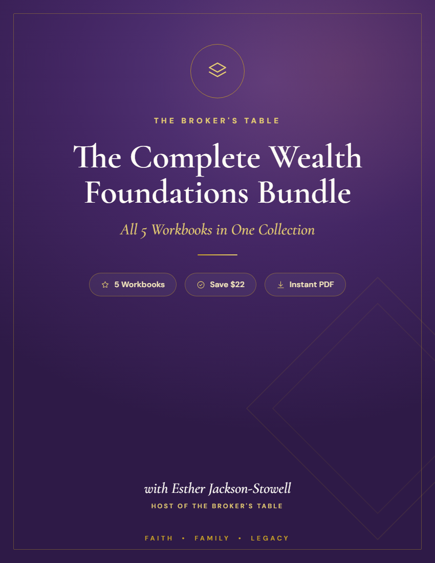 Complete Wealth Foundations Bundle cover — 5 workbooks for faith-driven women