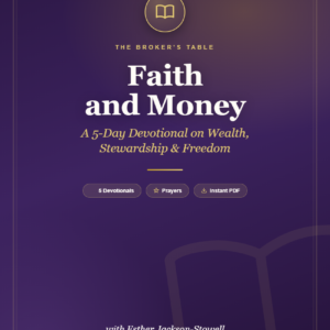 Faith and Money 5-Day Devotional cover — stewardship and financial freedom
