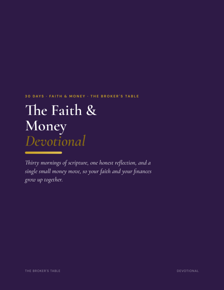 The Broker's Table - bt-20260925-faith-workbook-cover