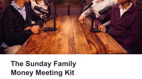 Cover of the Sunday Family Money Meeting Kit, revised guide