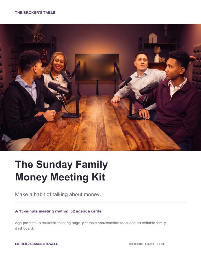 Sunday Family Money Meeting Kit